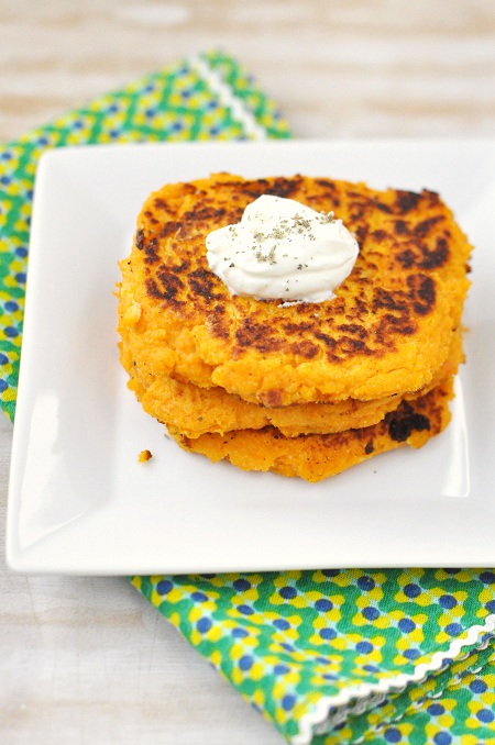 Mashed Sweet Potato & Sage Pancake Latkes Recipe