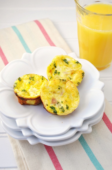 Easy Ham & Cheese Mini Frittata Breakfast Bite Muffins