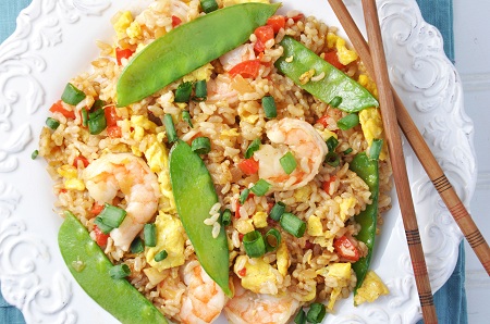 Shrimp & Snow Pea Fried Rice Recipe