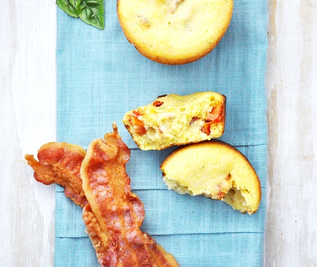 BLT Breakfast Corn Muffin Recipe