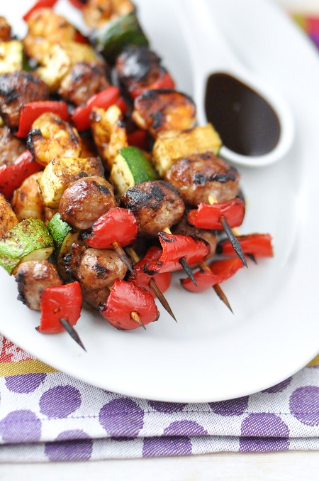 Shrimp & Sausage Kabobs Recipe