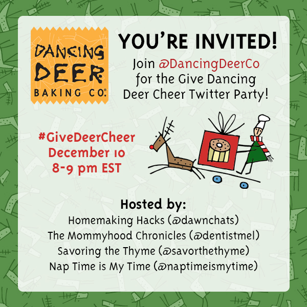 Join is for the Dancing Deer Give Deer Cheer Twitter Party