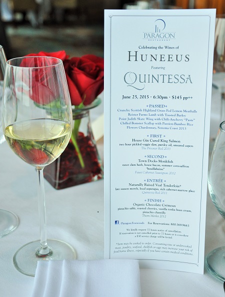 I had the honor of attending a dinner at Paragon Restaurant at Foxwoods Resorts Casino.The entire meal was built around the wines from Quintessa winery.