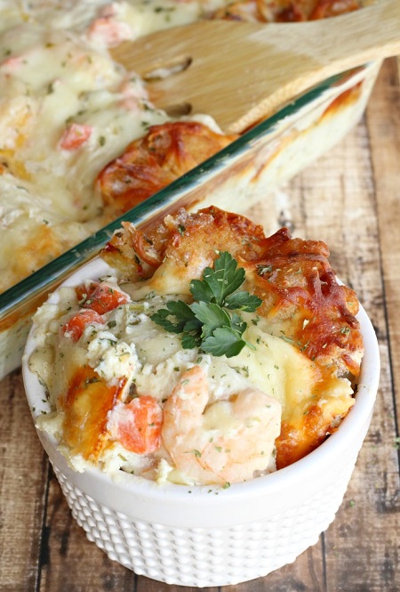 Shrimp Scampi Lasagna