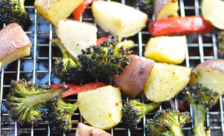 Roasted Vegetables {Potato, Red Pepper, and Broccoli} 