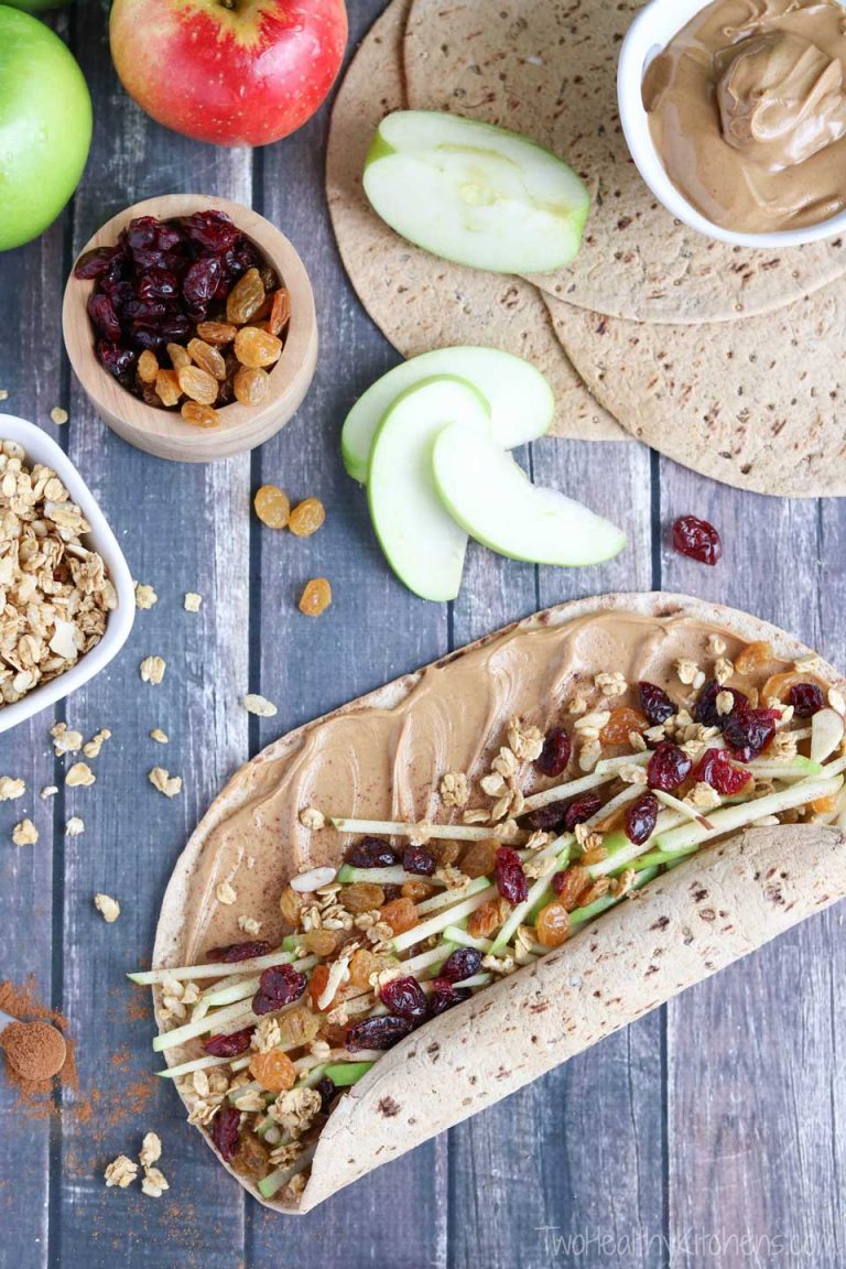 Apple Peanut Butter Sandwich Wraps