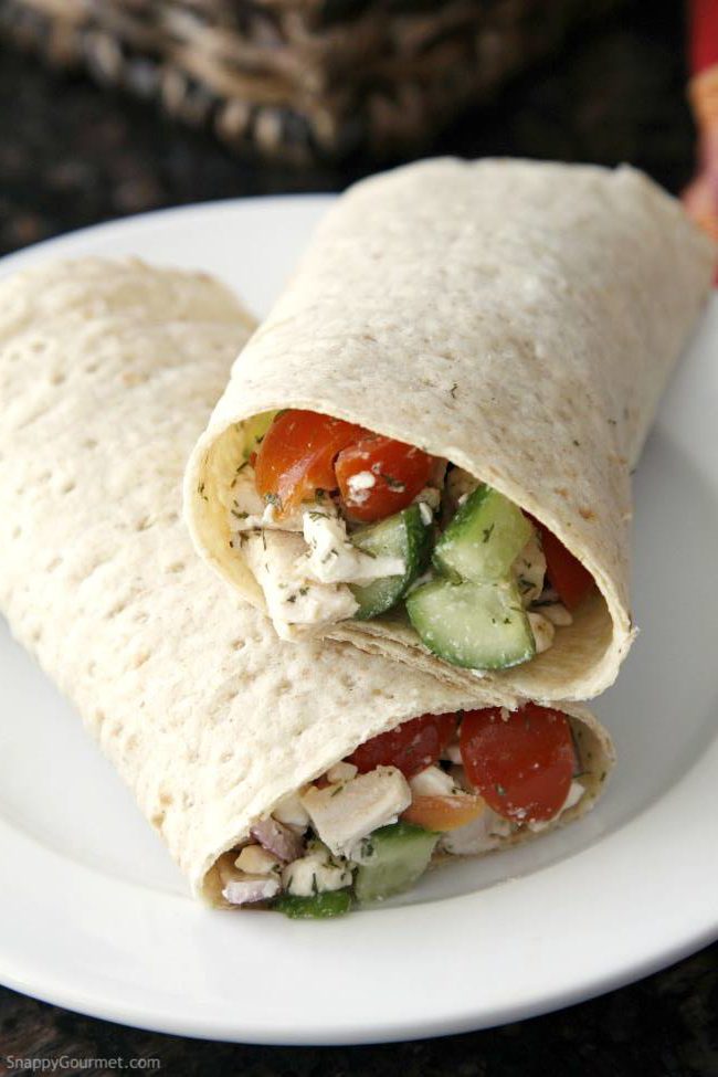 Chicken Greek Salad Wrap