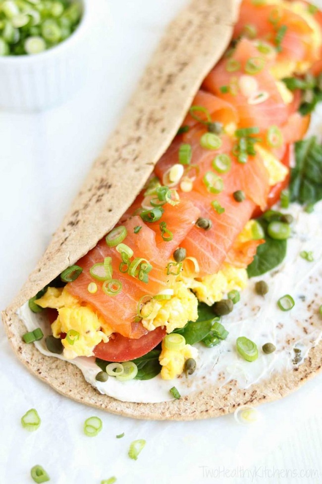 Easy Smoked Salmon Breakfast Wrap