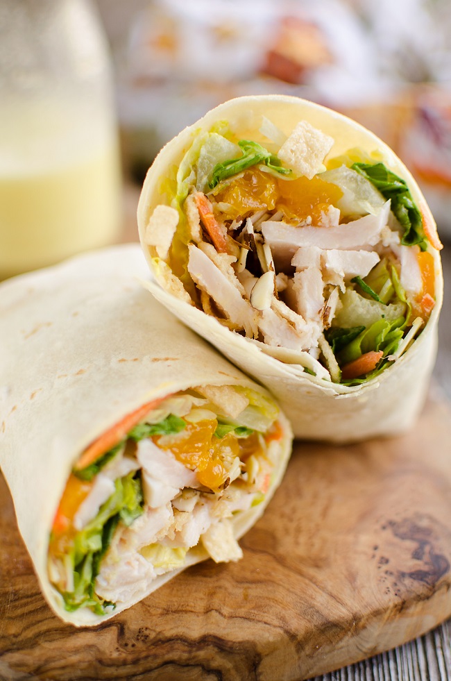 Light Crunchy Orange Chicken Wrap