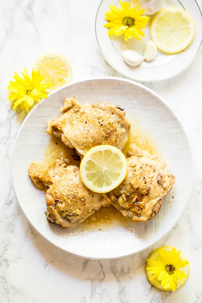 Lemon Garlic Butter Chicken Thighs