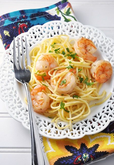 Italian Shrimp Pasta Recipe is as easy as tossing together shrimp, Italian dressing and pasta!