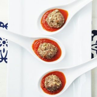 Spicy Basil Pesto Mini Bison Meatball Recipe