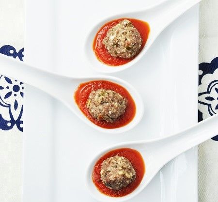 Spicy Basil Pesto Mini Bison Meatball Recipe