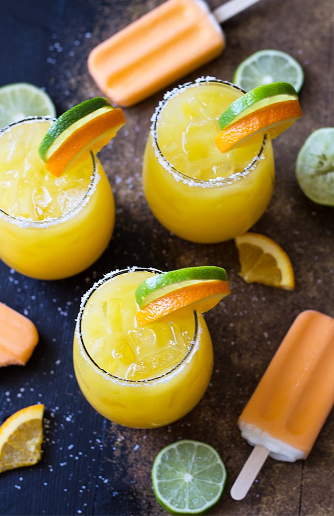National Margarita Day 2019 is celebrated with these recipes including this creamsicle Margarita.