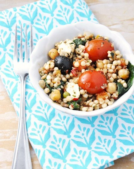 Greek Couscous Salad is a sugar free and vegetarian side dish delight.