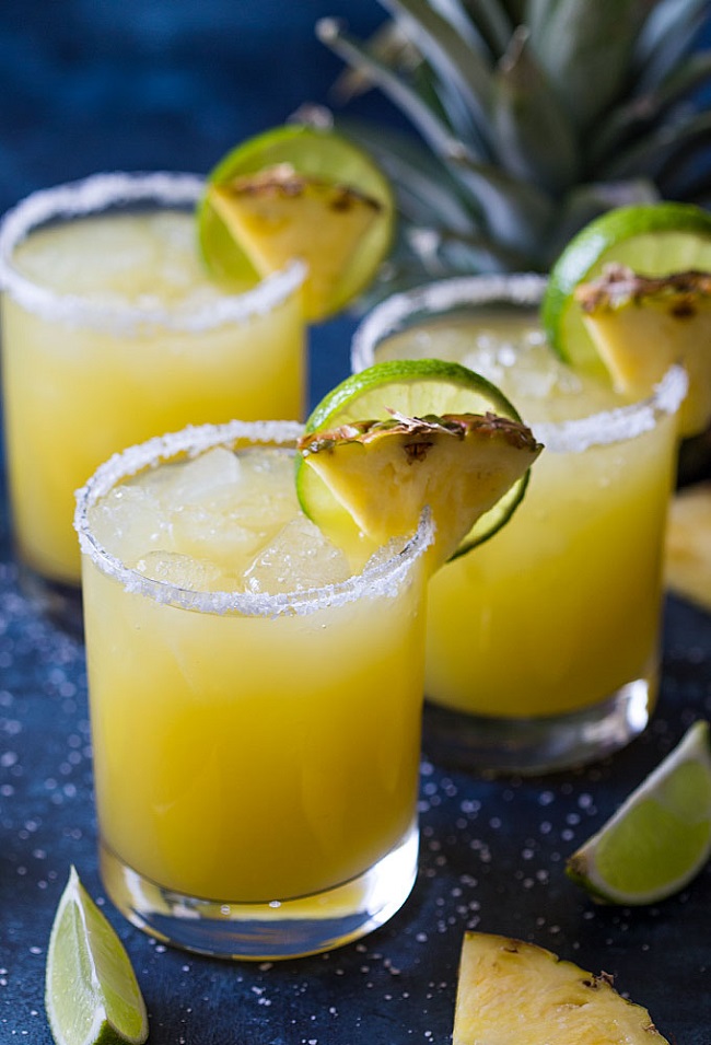 National Margarita Day 2019 is celebrated with these recipes including this pineapple Margarita.