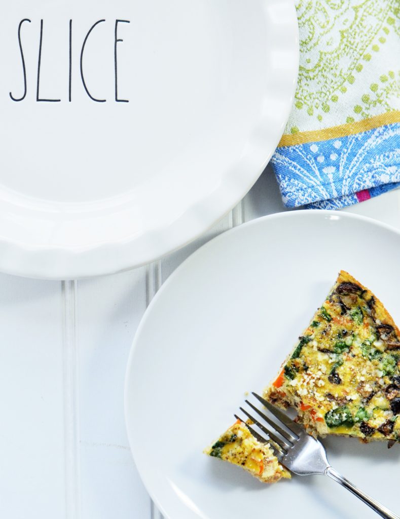 Crustless Kale, Spinach and Feta Quiche is a gluten free meal that is chock full of vegetables that you can enjoy for breakfast, brunch or for entertaining.
