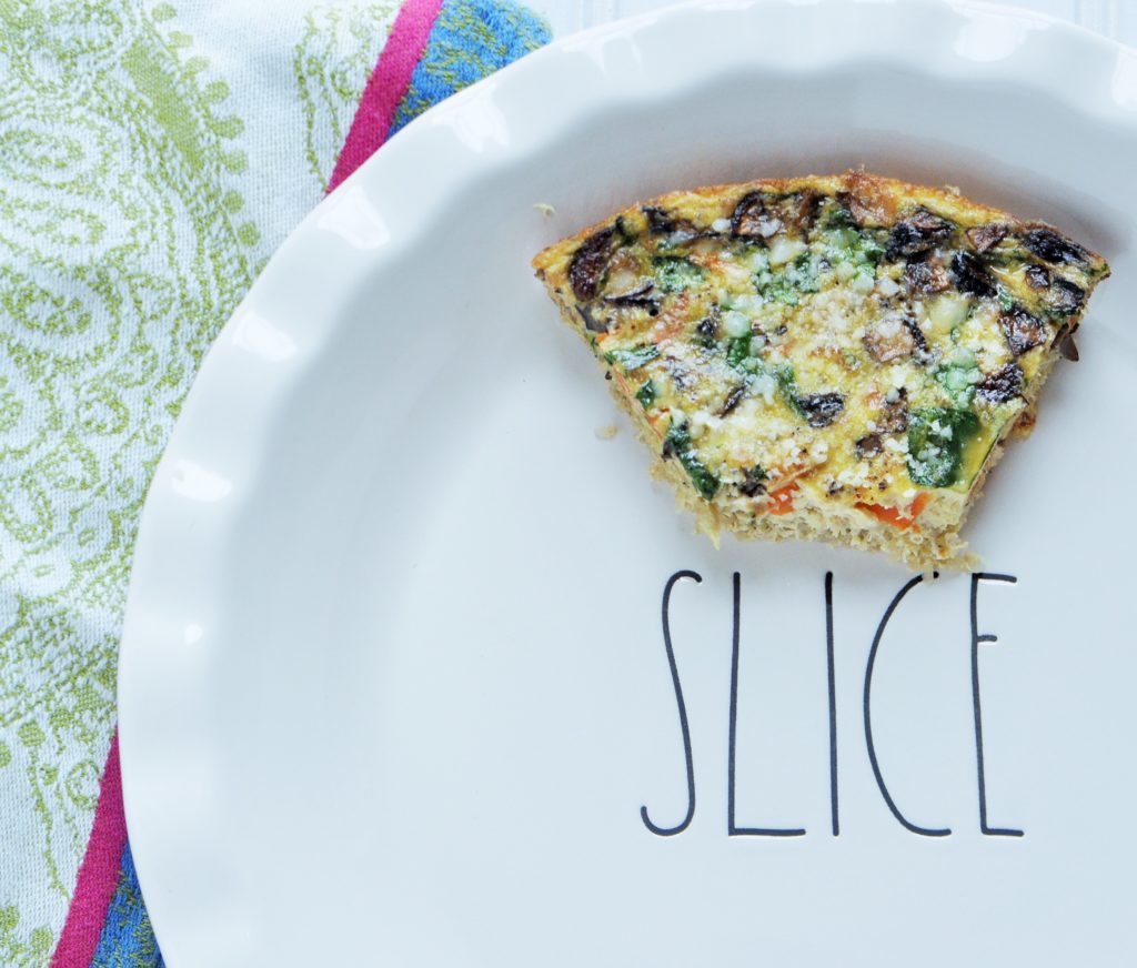 Crustless Kale, Spinach and Feta Quiche is a gluten free meal that is chock full of vegetables that you can enjoy for breakfast, brunch or for entertaining.