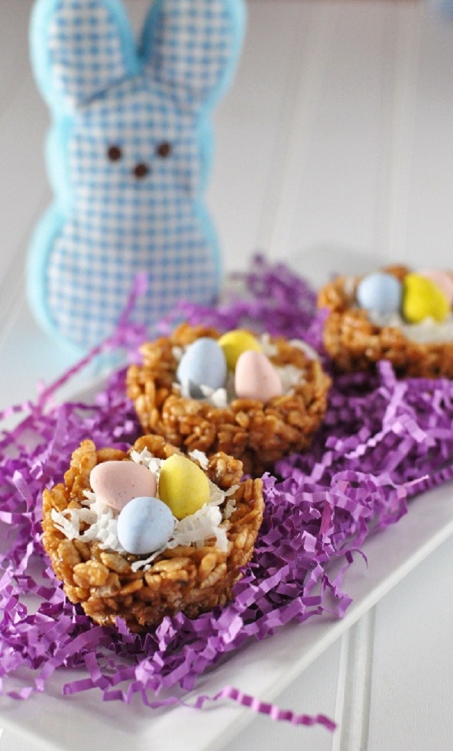 Easter Nutella Krispies Treat Nests