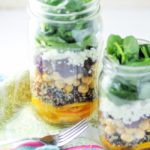 Butternut Squash Zoodle Noodle and Quinoa Salad In A Jar