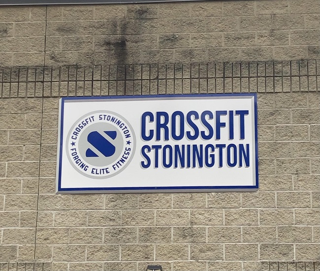 a sign for Crossfit Stonington