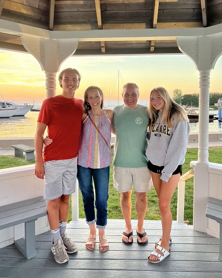 Family at sunset